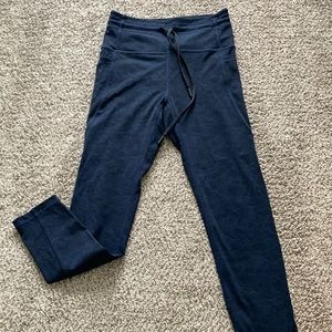 Zyia Active Luxe Drawstring Navy Pocket Terrace Legging